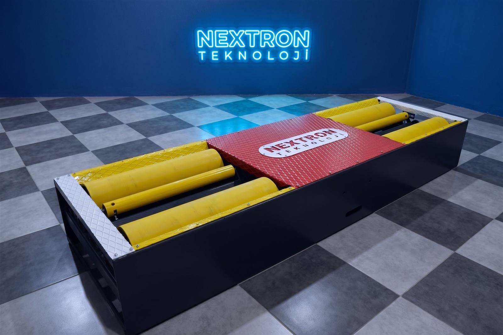 Nextron fren test makinesi rampalı kurulum konsepti